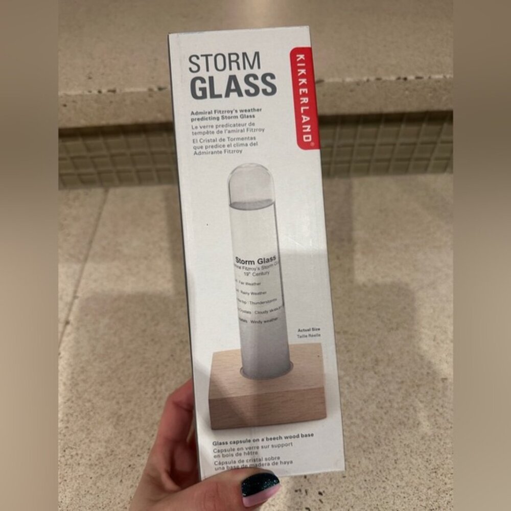 Kikkerland Storm Glass Almanac ST71 Weather Predictor BNIB Gift Decor
